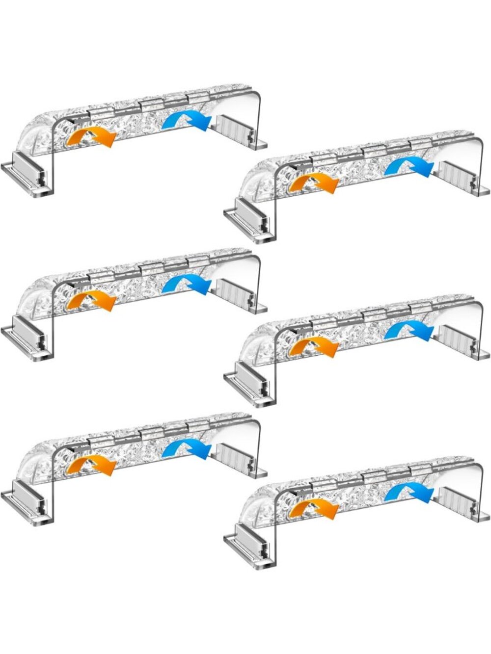 Adjustable Magnetic Air & Heat Deflectors for AC Vents, 9"-15.5" Size